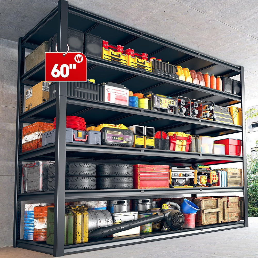 REIBII Heavy Duty Storage Shelves 3500LBS for Garage Workshop Warehouse