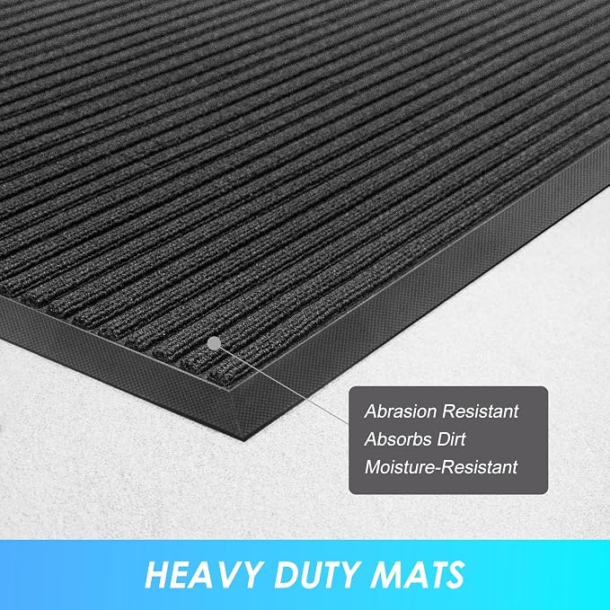 Vicwe Front Door Mat Indoor Outdoor Entrance, Low Profile, Easy Clean Entryway - Image 3