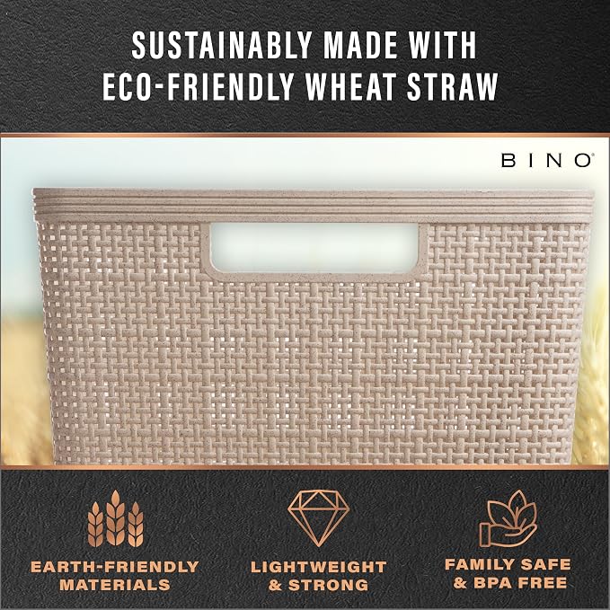 BINO | Woven Plastic Basket | Small, Space - Image 8