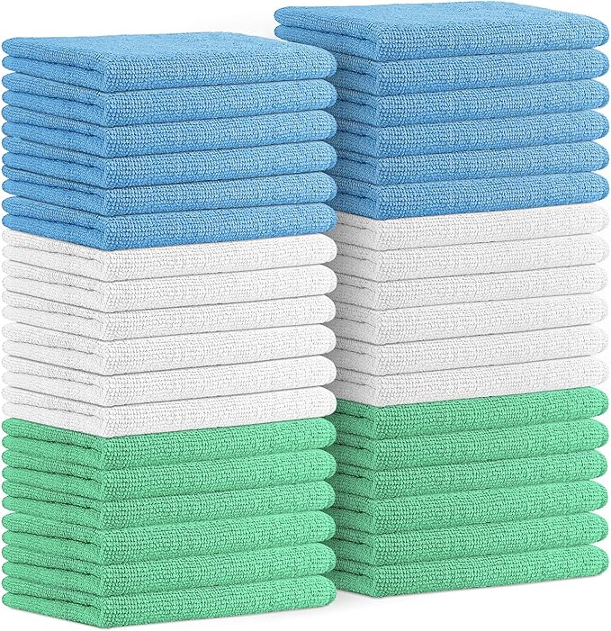Avalon Towels Microfiber Cleaning Cloths Value Pack of 36 Size 16" x 16" by AvalonTowels