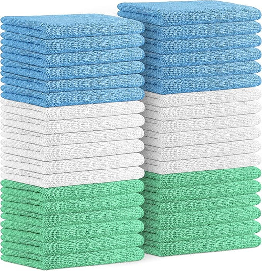 Avalon Towels Microfiber Cleaning Cloths Value Pack of 36 Size 16" x 16" by AvalonTowels