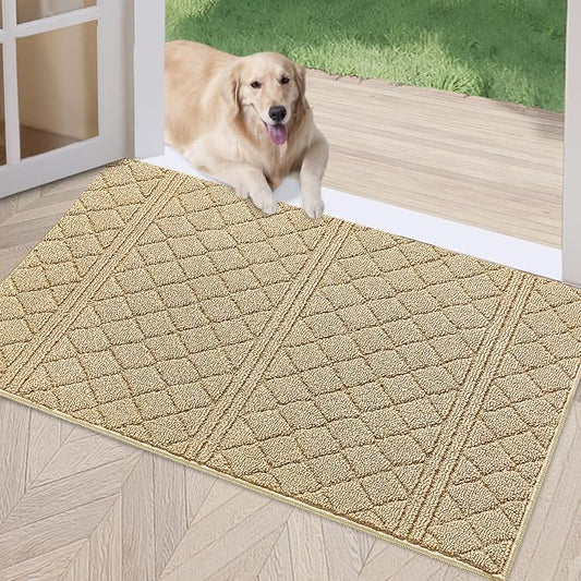 REFETONE Indoor Doormat, Front Back Door Mat 36"x59" Absorbent Rubber Backing by Refetone