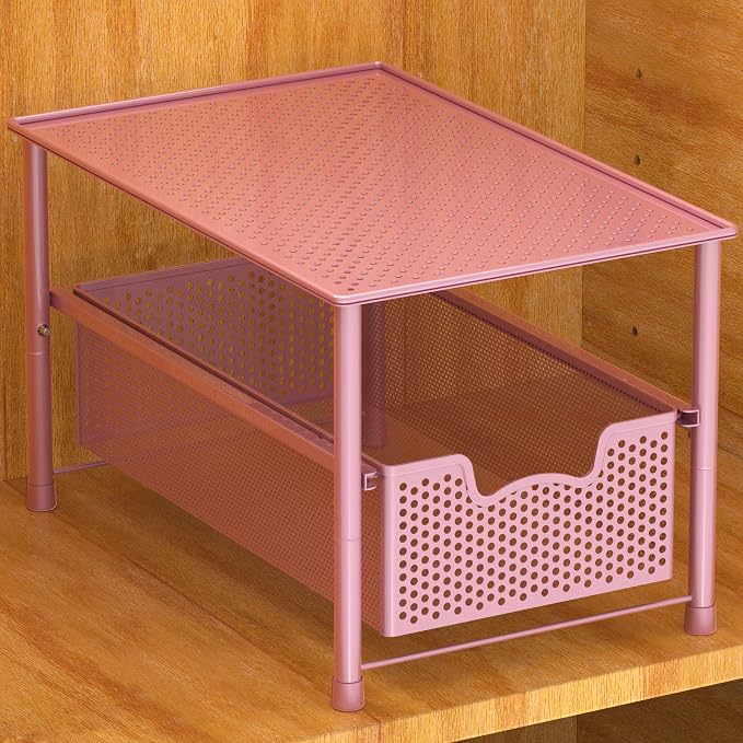 Simple Houseware Stackable Under Sink Cabinet Sliding Basket Organizer Drawer - Image 6