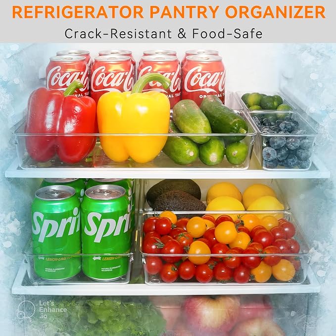 6 Pack Large Clear Plastic Drawer Organizer Trays – Non-Slip Storage Bins - Image 5