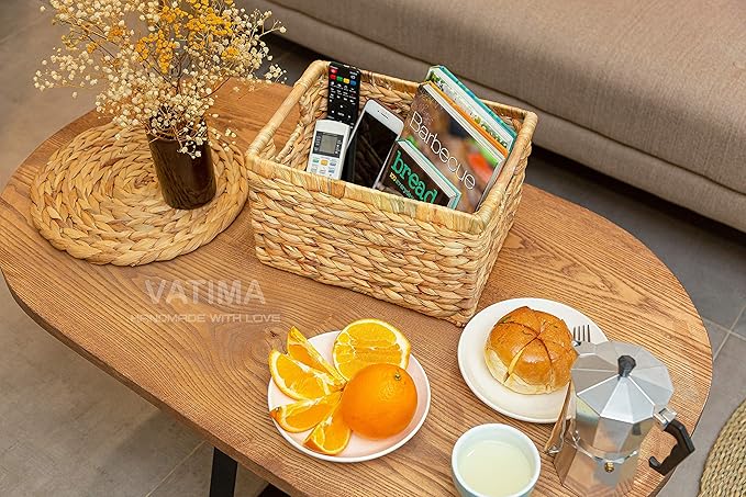 Natural Water Hyacinth storage basket - Image 8