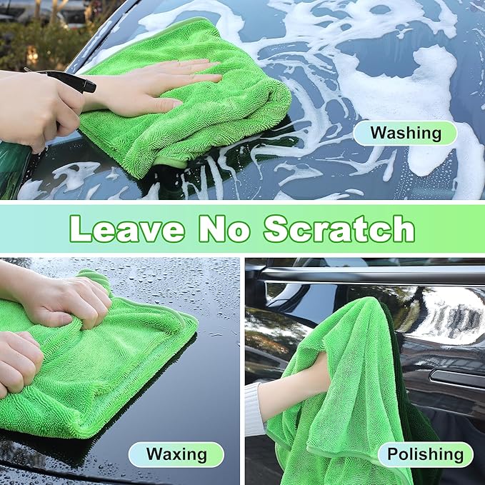 JOYMOOP Microfiber Towels for Cars, 3 Pack 35.4" x 23.6" Car Drying Towel - Image 6