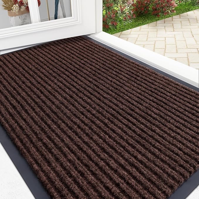 OLANLY Front Door Mat Indoor Outdoor Entrance, Waterproof Heavy Duty Doormat by OLANLY