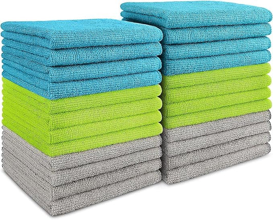 AIDEA Microfiber Cleaning Cloth-24PK, Soft Microfiber Towels by AIDEAHOME