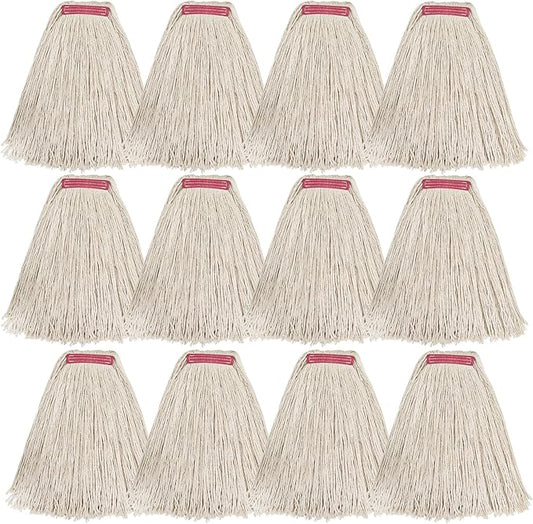 Matthew Cleaning 20oz 12Pack Cotton Mop Head Replacement, Looped-Open String by MATTHEWCLEANINGPRODUCTS