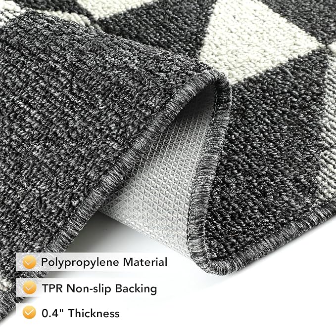hicorfe Indoor Doormat, Low-Profile Absorbent Resist Dirt Entryway Doormat - Image 3