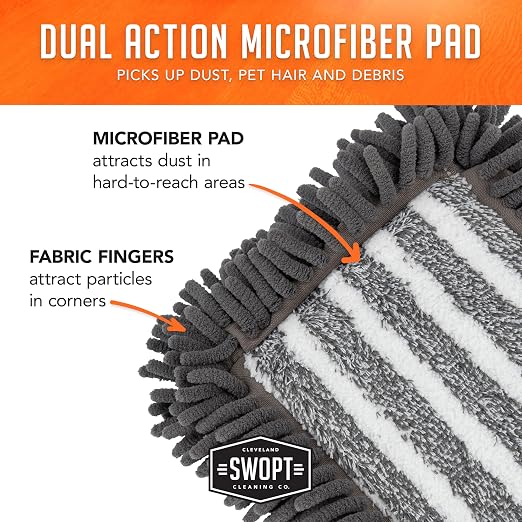 SWOPT 24” Microfiber Dust Mop Refill – Microfiber Cleaning Pads - Image 8