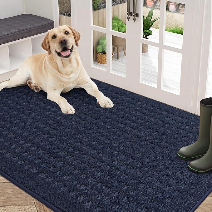BEQHAUSE Waffle Door Mats Indoor 36"x60", Dog Mat by BEQHAUSE