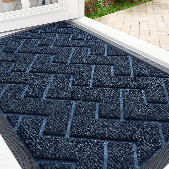 OLANLY Front Door Mat Indoor Outdoor Entrance, Waterproof All-Season, by OLANLY