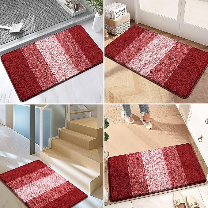 Kitinjoy Indoor Outdoor Door Mat, 48x30 Non-Slip Absorbent Dirt Trapper - Image 6