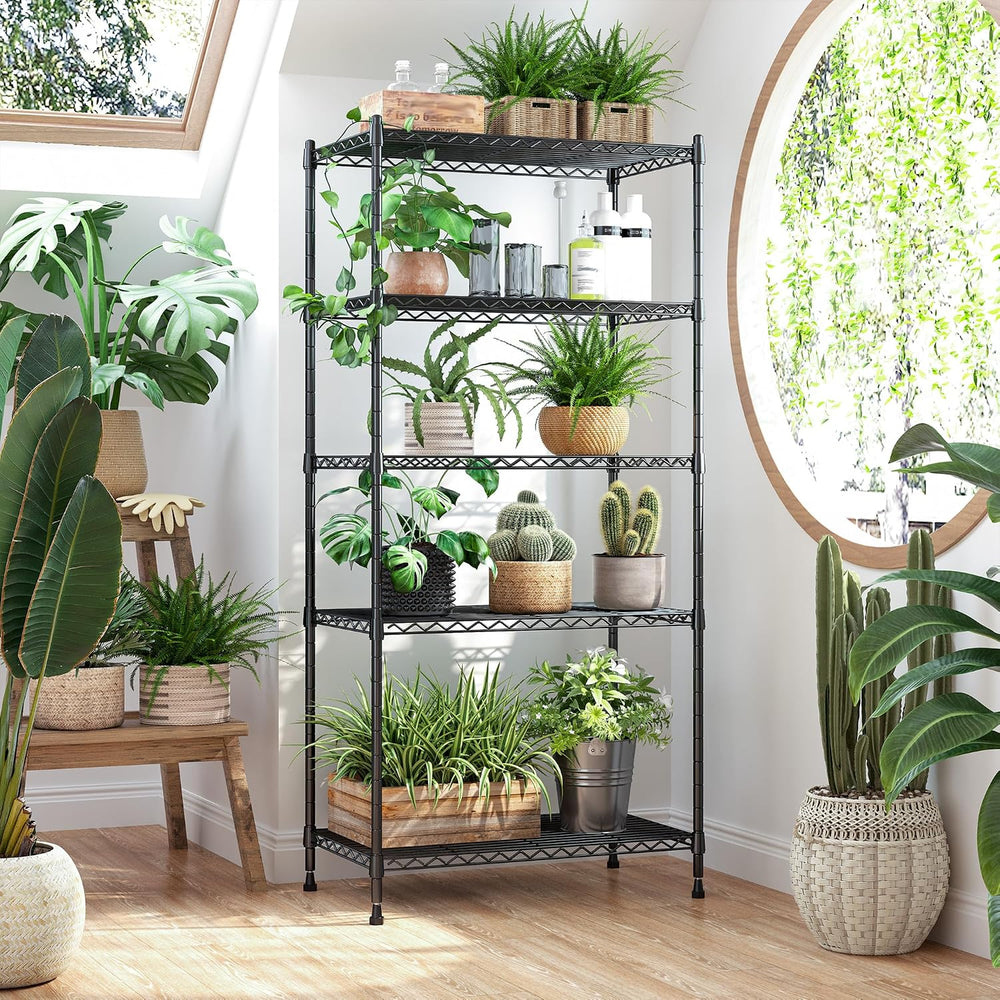REIBII 60" H Wire Shelving, 1000LBS Heavy Duty & Adjustable, for Kit...
