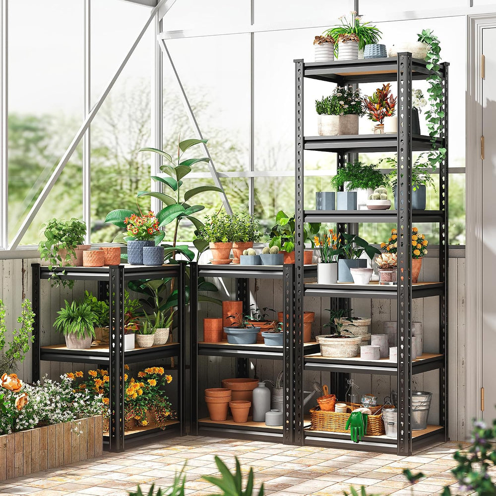 REIBII Storage Shelves for Pantry, Kitchen, 6 Tier Garage Shelving