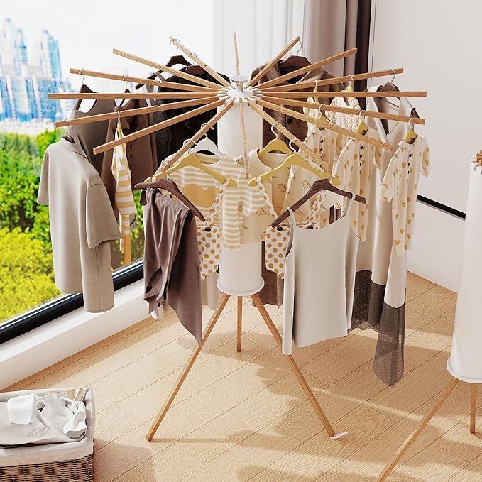 Clothes Drying Rack Tripod, Drying Rack Clothing, Laundry Drying Rack, Floor by LIENAHU
