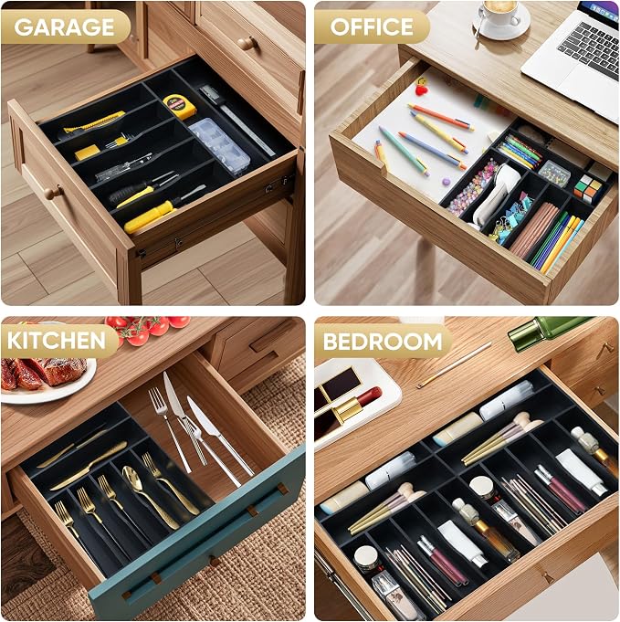 Silverware Organizer, 12.5 Inch Utensil Organizer Kitchen Drawer Organizer - Image 6