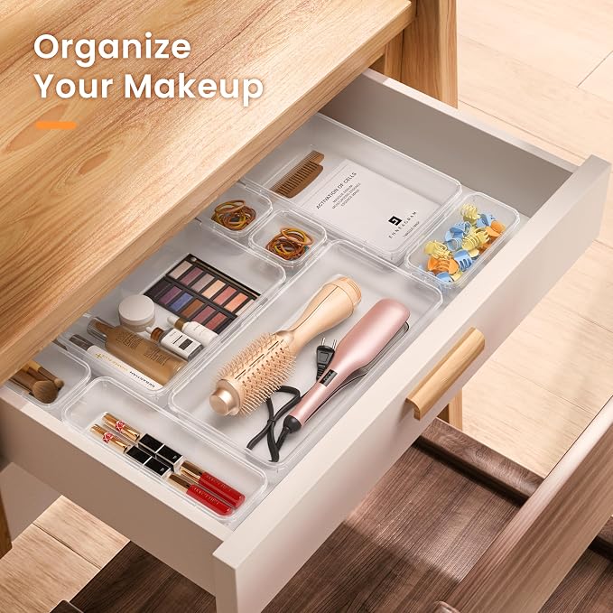 A-LuGei 【Military Grade】 Drawer Organizer, 【】 Clear Makeup organizer - Image 4