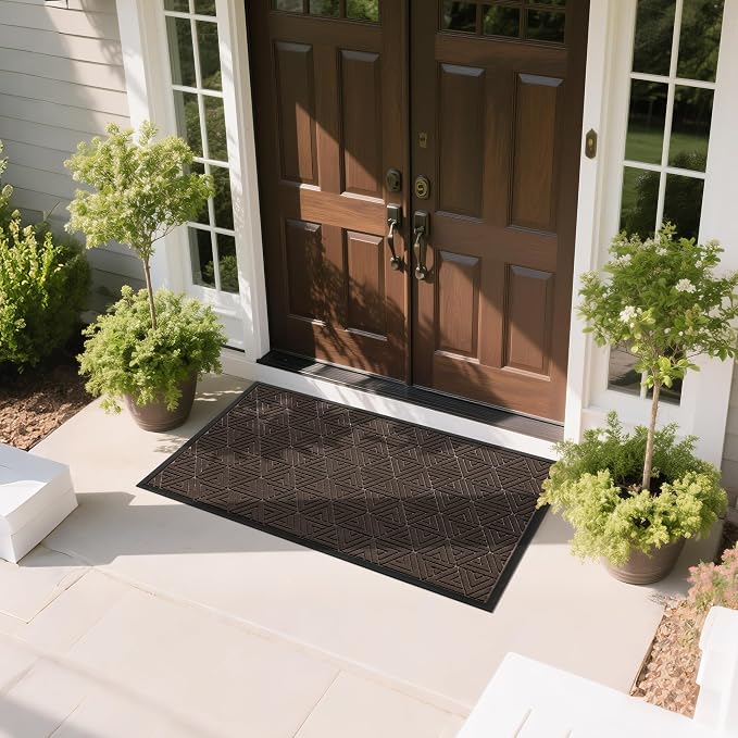 Yimobra Large Door Mat 47x32, All-Weather Waterproof Non-Slip Welcome Matt - Image 9