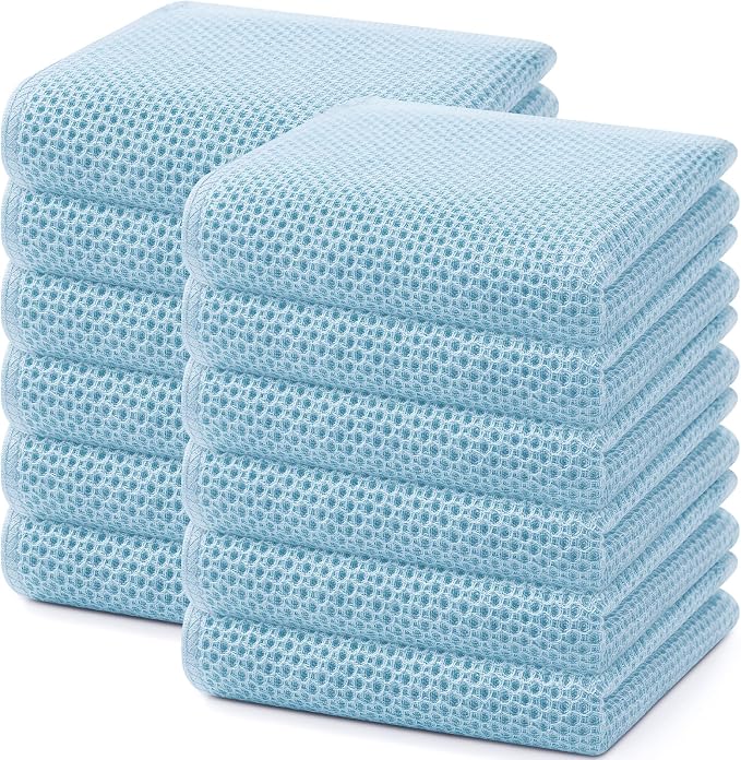 Homaxy 100% Cotton Waffle Weave Kitchen Dish Towels, Ultra Soft Absorbent Quick by Homaxy