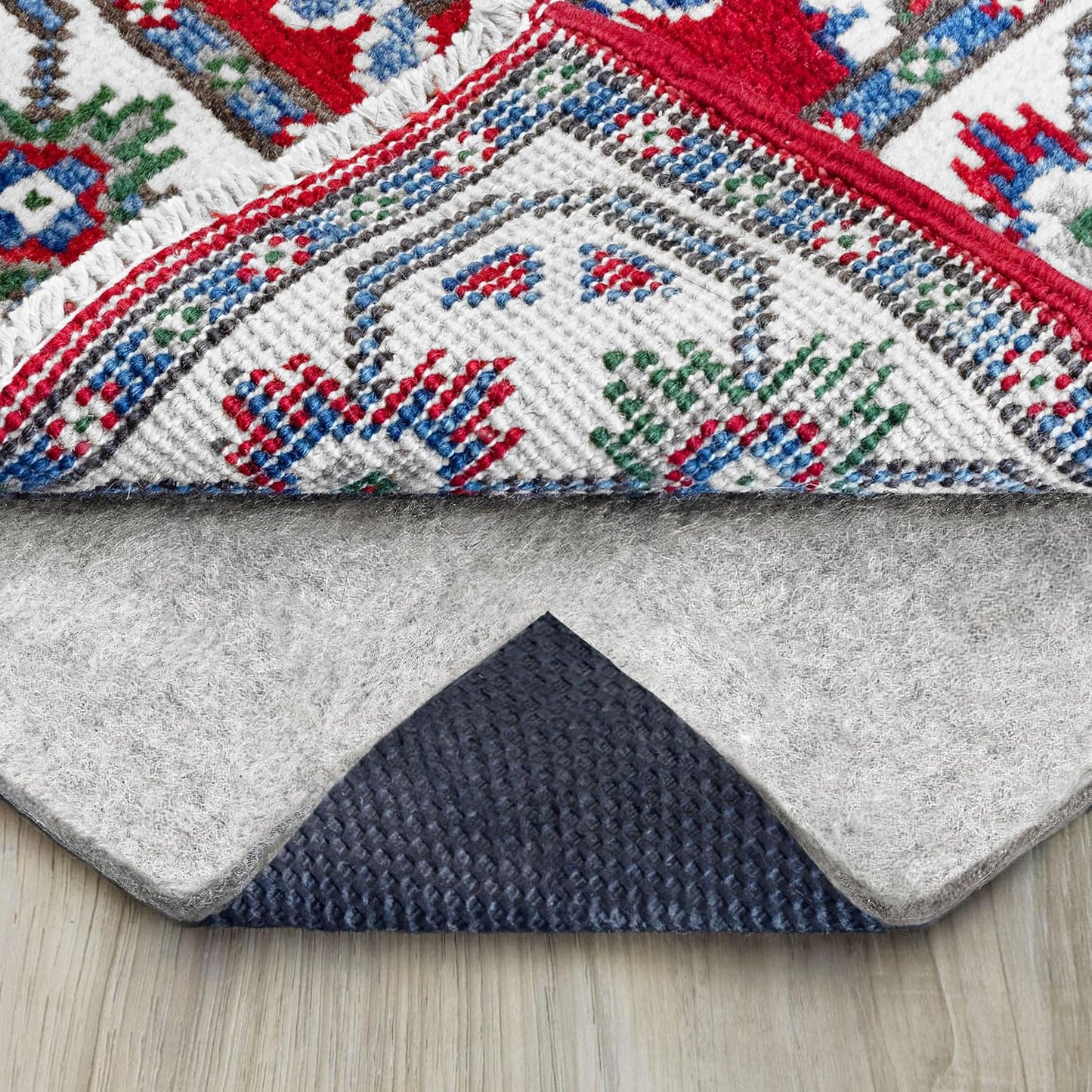 RUGPADUSA - Eco-Complete - 5'x7' - 1/4" Thick - Premiere Felt and Rubber Non-Slip Rug Pad, Made in USA, Low VOCs, 5-Year Warranty