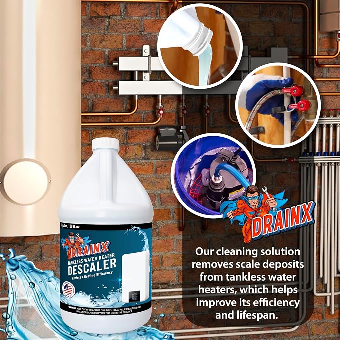 DrainX Tankless Water Heater Descaling Solution | Highly Effective Descaler - Image 7