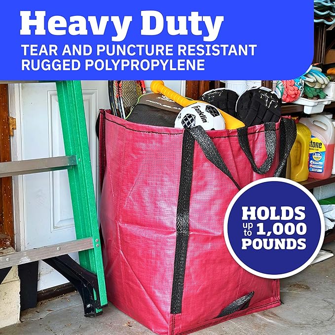 DURASACK Heavy Duty Home and Yard Bags 48-Gallon Reusable Self-Standing Lawn - Image 2