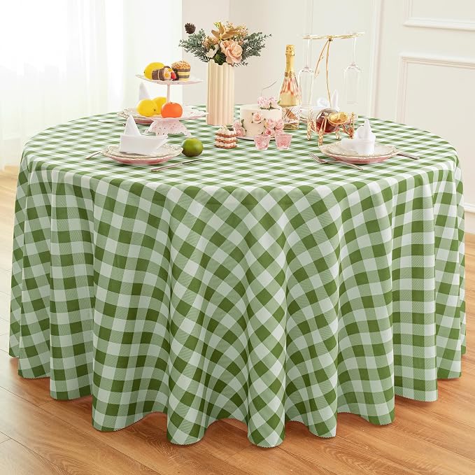 Waterproof Plaid Tablecloth Fabric by Essifunia