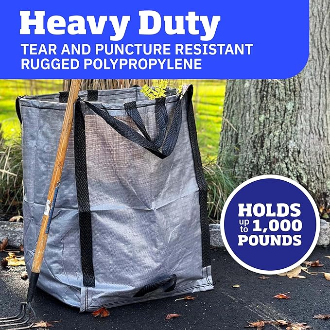 DURASACK Heavy Duty Home and Yard Bags 48-Gallon Reusable Self-Standing Lawn - Image 2