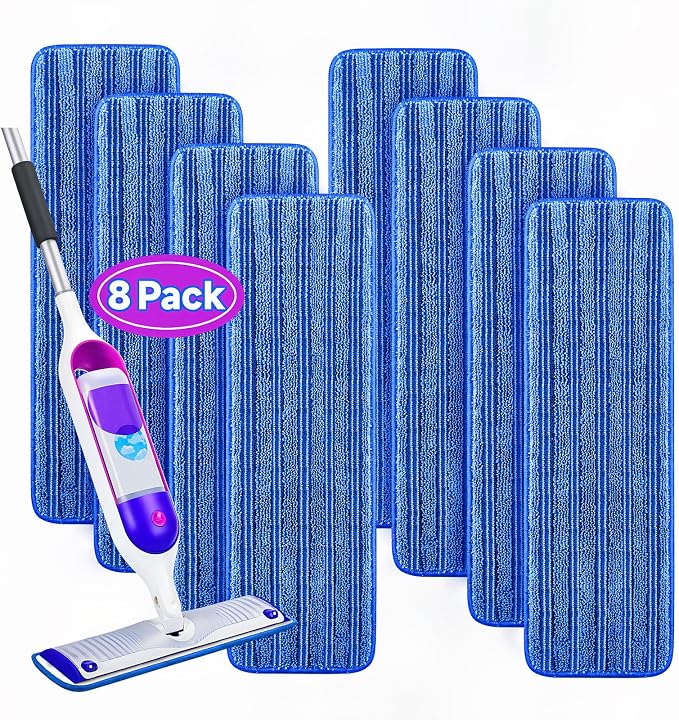 8 Pack Reusable Mop Pads Compatible by Ashsajkd