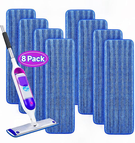 8 Pack Reusable Mop Pads Compatible by Ashsajkd