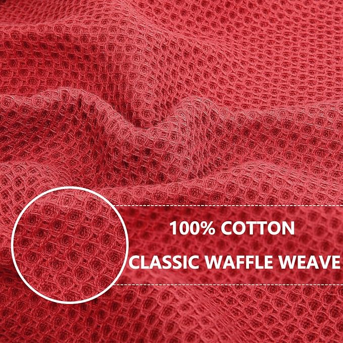 Homaxy 100% Cotton Waffle Weave Kitchen Dish Towels, Ultra Soft Absorbent Quick - Image 2