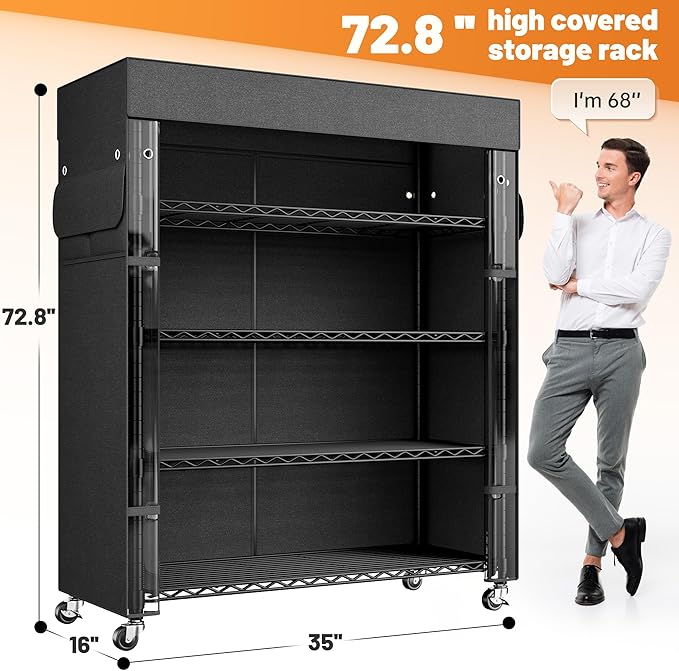 REIBII 72.8" H Storage Shelves - Image 3