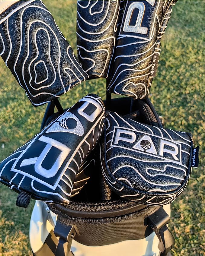 Big Teeth Golf Club Covers Full Set Driver Headcover Fairway Wood Hybrid Golf - Image 8
