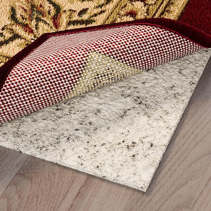 Ottomanson 7'8" x 9' Non-Slip Rug Pad Gripper 1/12 Inch Ultra Thin Dual Surface by Ottomanson