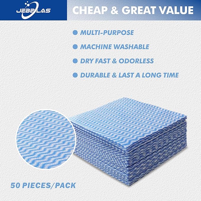 JEBBLAS Handi Wipes Reusable Cloths Dry Cleaning Cloths Dish Towel Kitchen - Image 3