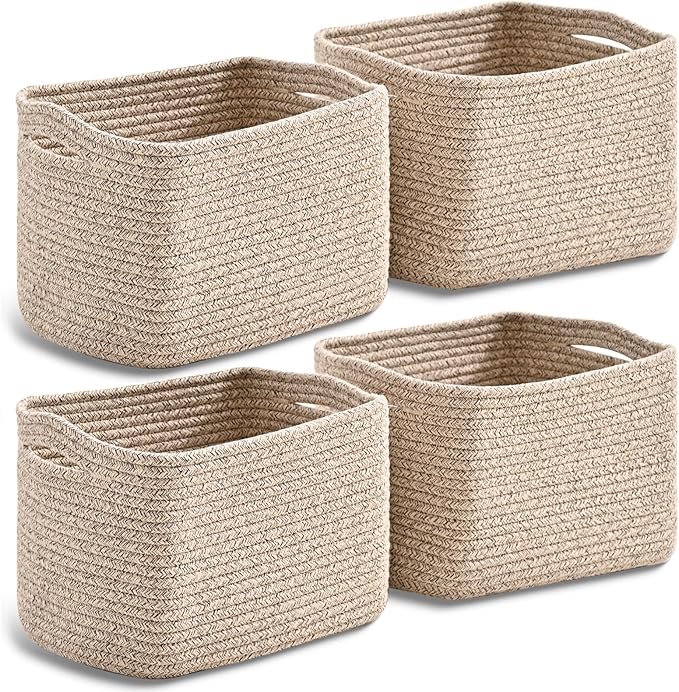Small Storage Baskets for Organizing, Woven Storage Baskets for Shelves by Unknown