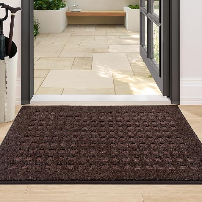 BEQHAUSE Waffle Door Mats Indoor 24"x36", Dog Mat by BEQHAUSE