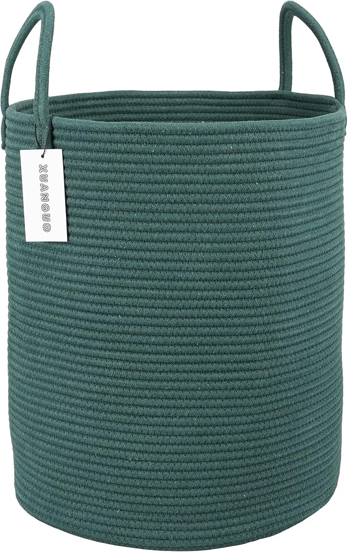 Cotton Rope Laundry Basket Hamper by XUANGUO