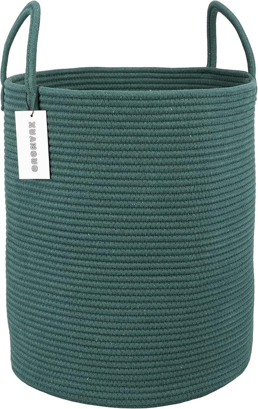 Cotton Rope Laundry Basket Hamper by XUANGUO