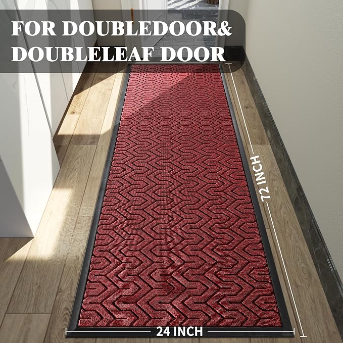 Yimobra 72x24 Indoor Outdoor Runner Rug, Heavy-Duty Waterproof Entrance Mat - Image 2