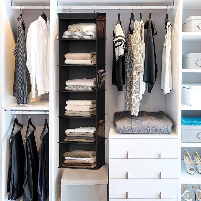 Simple Houseware 6 Shelf Hanging Closet Organizer - Image 2