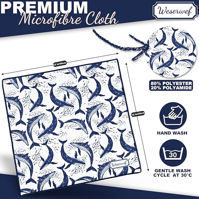 WESERWEF Design Microfiber Glasses Cleaning Cloth – Premium Cleaning Cloth - Image 2