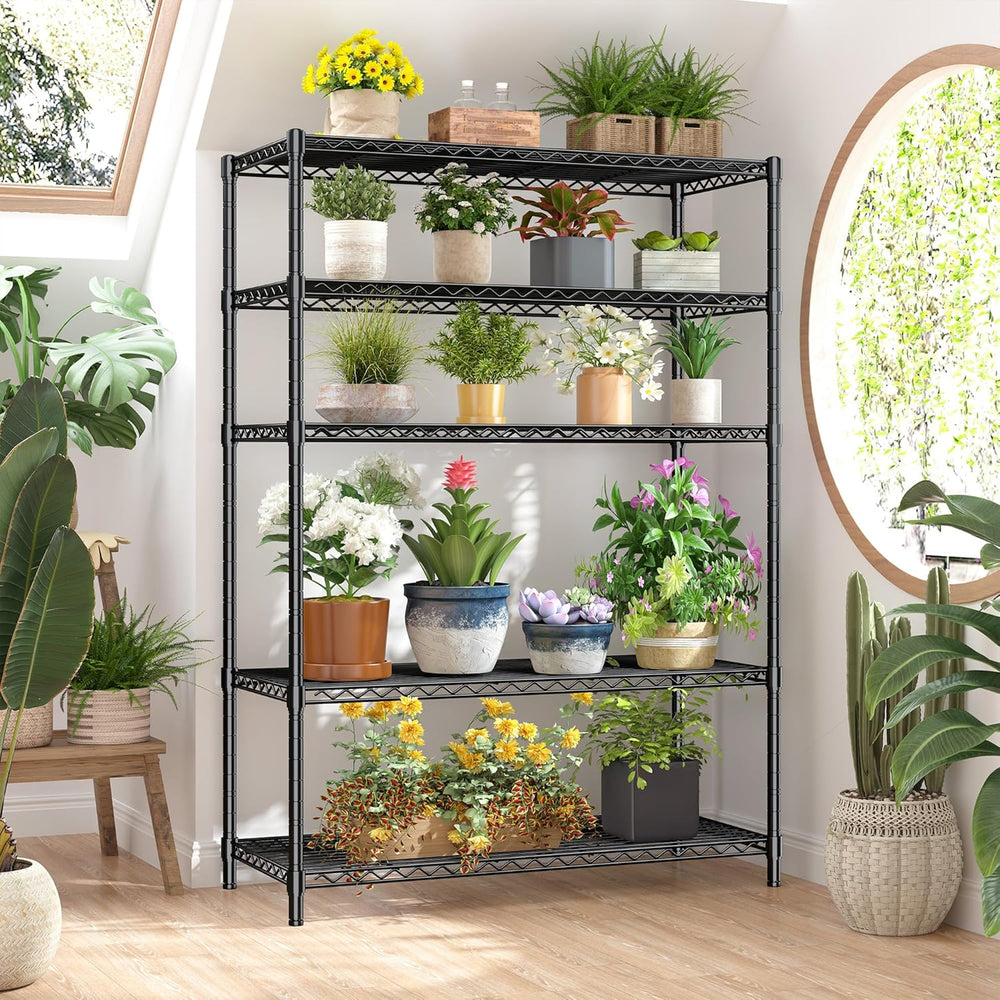 Romorgniz 5-Tier Adjustable Storage Shelves, 71" H Shelving Unit for Pantry