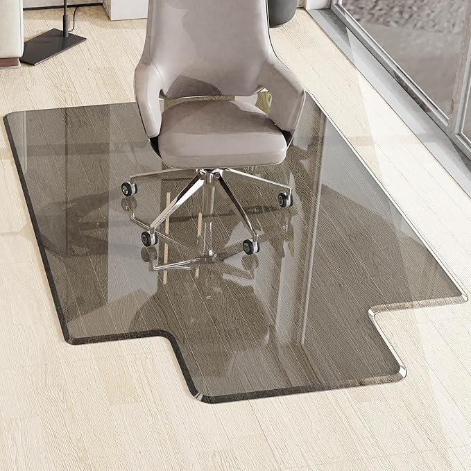 Beveled Edge Irregular Office Chair Mat by MESAILUP