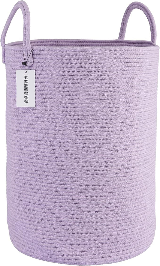 Cotton Rope Laundry Basket Hamper by XUANGUO