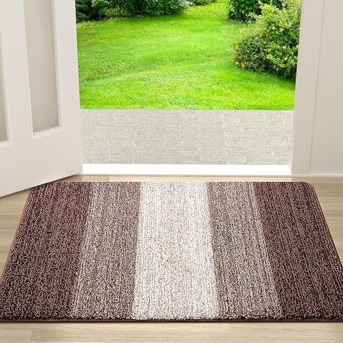 Kitinjoy Indoor Outdoor Door Mat, 30x17 Non-Slip Absorbent Dirt Trapper by Kitinjoy