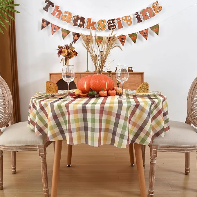 Waterproof Plaid Tablecloth Fabric - Image 8
