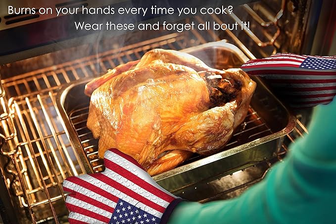 KITCHEN PERFECTION Silicone Smoker Oven Gloves -Extreme Heat Resistant BBQ - Image 3